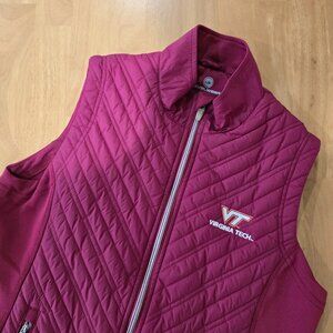 Levelwear Women's Virginia‎ Tech Quilted Zip Vest Embroidered Maroon Size Medium
